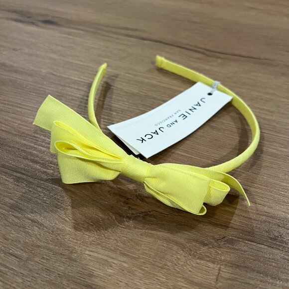 NWT Janie and Jack Yellow Headband with Bow - Picture 4 of 4